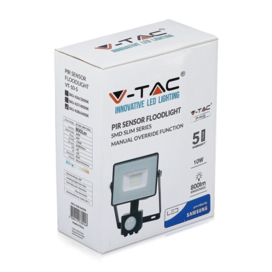 Naświetlacz V-TAC SKU438 VT-10-S-B 6400K 10W 800lm
