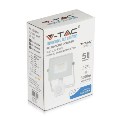 Naświetlacz V-TAC SKU435 VT-10-S-W 6400K 10W 800lm