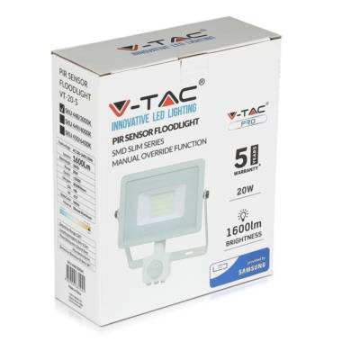 Naświetlacz V-TAC SKU449 VT-20-S-B 4000K 20W 1600l