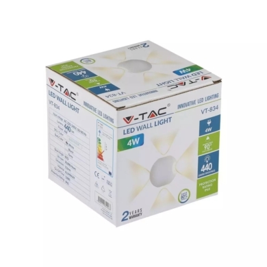 Kinkiet V-TAC SKU8551 VT-834 3000K 4W 440lm