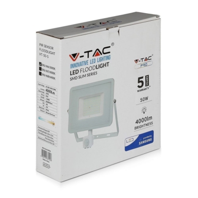 Naświetlacz V-TAC SKU467 VT-50-S-W 4000K 50W 4000l