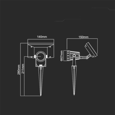 Oprawa V-TAC SKU6660 VT-952 3000K 2W 40lm