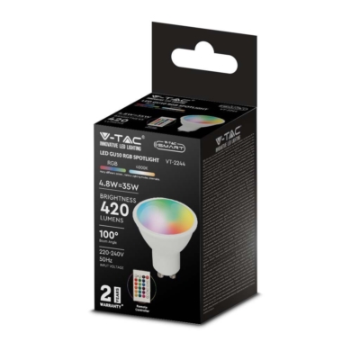 Żarówka V-TAC SKU2927 VT-2244-N-1 RGB+3000K 4,8W 4
