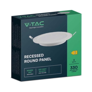 Panel V-TAC SKU7857 VT-61003 6500K 3W 330lm