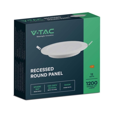 Panel V-TAC SKU7863 VT-61012 6500K 12W 1200lm