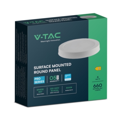 Panel V-TAC SKU78711 VT-60006RD-S 4000K 6W 660lm