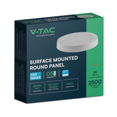 Panel V-TAC SKU78791 VT-60024RD-S 3000K 24W 2500lm