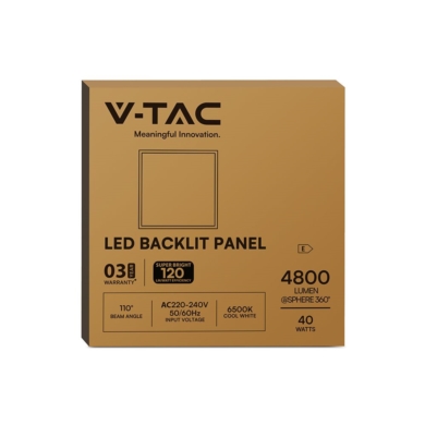 Panel V-TAC SKU24142 VT-61041 6500K 40W 4800lm