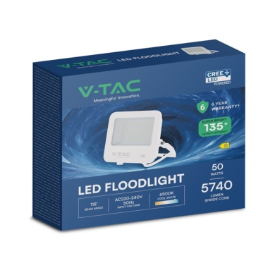Naświetlacz V-TAC SKU242096 VT-4455 6500K 50W 5740