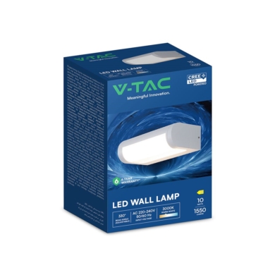 Kinkiet V-TAC SKU243426 VT-120012-W 3000K 10W 1550