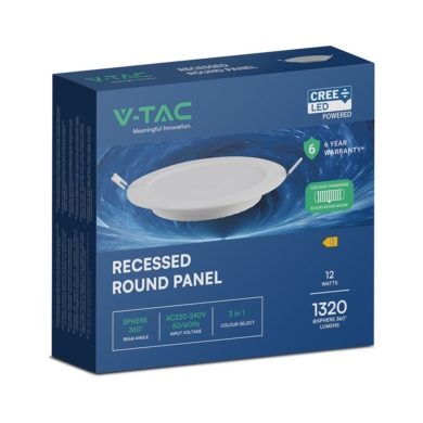 Panel V-TAC SKU78616 VT-61012CCT 3000K-4000K-6500K