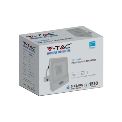 Naświetlacz V-TAC SKU20296 VT-128S-1 4000K 20W 151