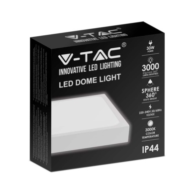 Oprawa V-TAC SKU7632 VT-8630W-SQ 6500K 30W 3000lm