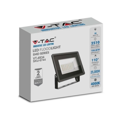 Naświetlacz V-TAC SKU6744 VT-4934-B 4000K 30W 2510
