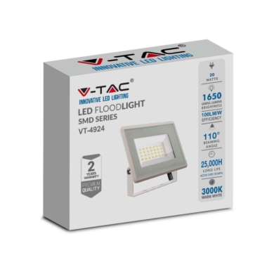 Naświetlacz V-TAC SKU6742 VT-4924-W 6500K 20W 1650