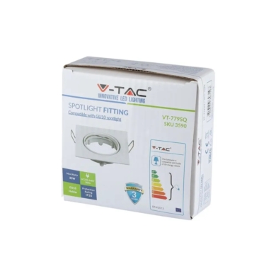 Oczko V-TAC SKU3590 VT-779-WH-SQ
