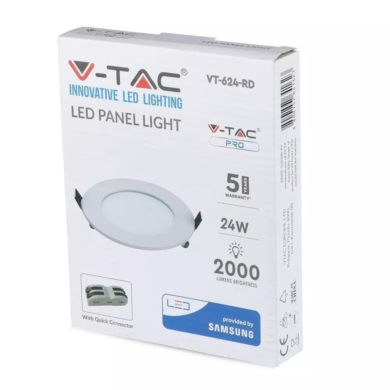Panel V-TAC SKU724 VT-624RD 3000K 24W 2000lm