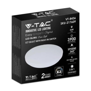 Oprawa V-TAC SKU217609 VT-8436-M-N 3000K-6400K 36W