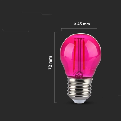 Żarówka V-TAC SKU217410 VT-2132 Kolor Różowy 2W 60