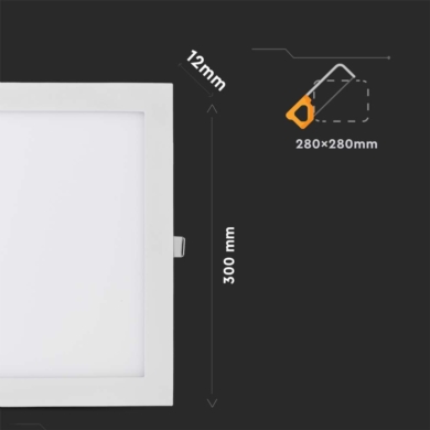 Panel V-TAC SKU216431 VT-3107SQ-N 6400K 30W 3820lm