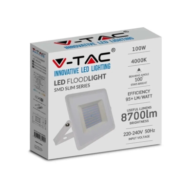Naświetlacz V-TAC SKU215968 VT-40101 4000K 100W 87
