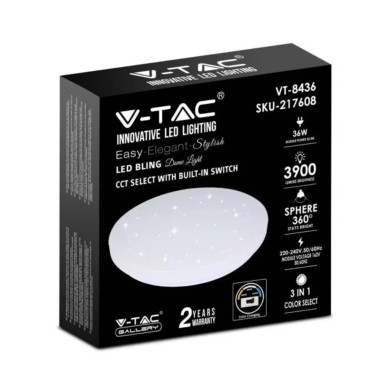 Oprawa V-TAC SKU217608 VT-8436-S-N 3000K-6400K 36W