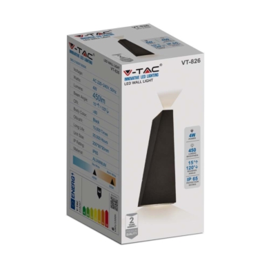 Kinkiet V-TAC SKU218298 VT-826-B-N 4000K 4W 476lm