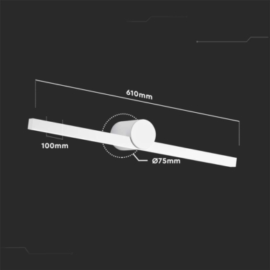 Oprawa V-TAC SKU405811 VT-7022-W 3000K 10W 1530lm