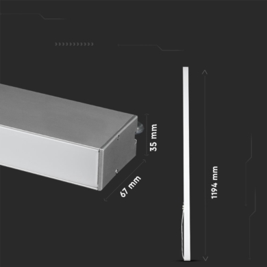 Oprawa V-TAC SKU21601 VT-7-40-S-N 6500K 40W 3300lm