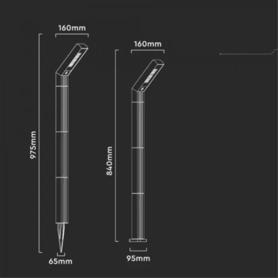 Słupek V-TAC SKU23997 VT-10185 3000K-4000K-6500K 1