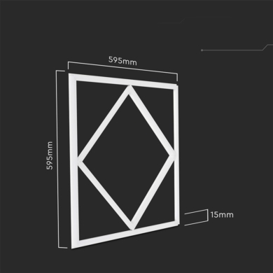 Panel V-TAC SKU24168 VT-6164 6500K 64W 6720lm