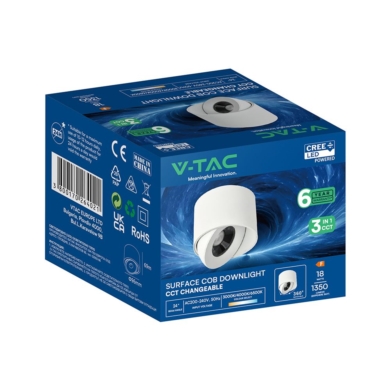 Oprawa V-TAC SKU24476 VT-110018CCT 3000K-4000K-650