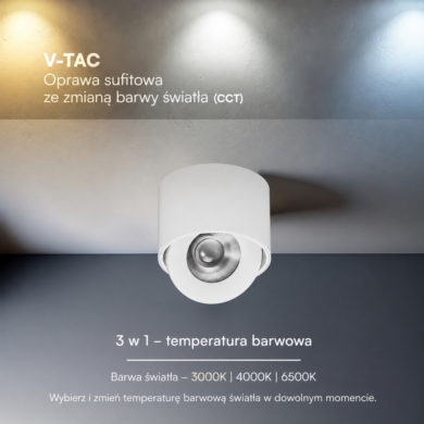 Oprawa V-TAC SKU24476 VT-110018CCT 3000K-4000K-650