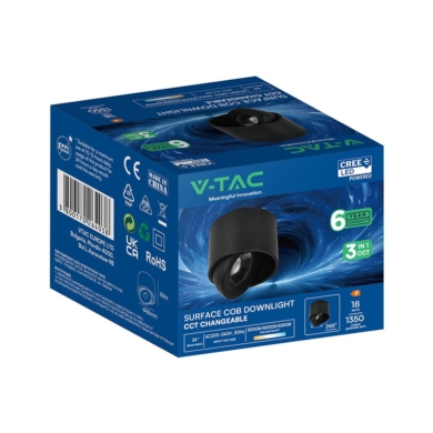 Oprawa V-TAC SKU24477 VT-110018CCT 3000K-4000K-650