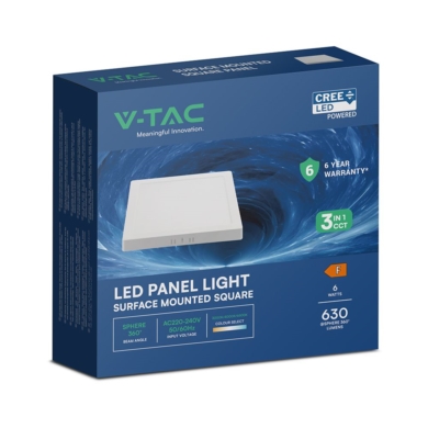 Panel V-TAC SKU104926 VT-60006CCT 3000K-4000K-6500