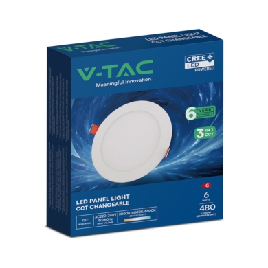 Panel V-TAC SKU2148546 VT-607CCT 3000K-4000K-6500K