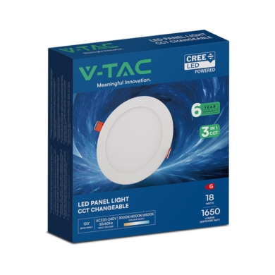 Panel V-TAC SKU2148606 VT-1807CCT 3000K-4000K-6500