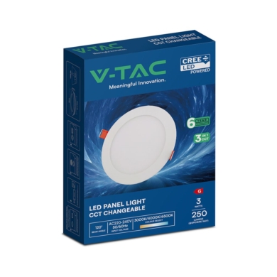Panel V-TAC SKU2162946 VT-307CCT 3000K-4000K-6500K