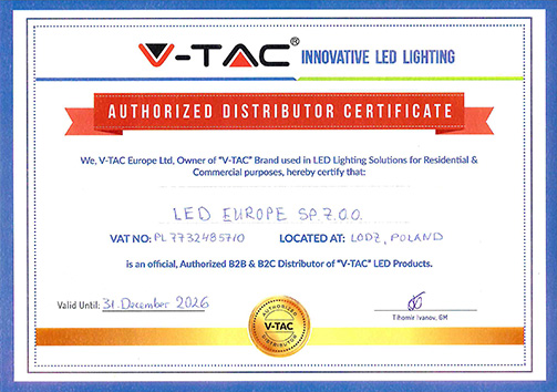 Certificat LED EUROPE